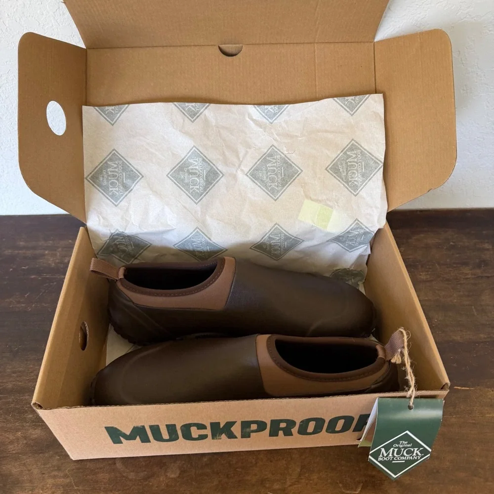 Muck Boot Company Men's Brown Slip-On Waterproof Low Boot